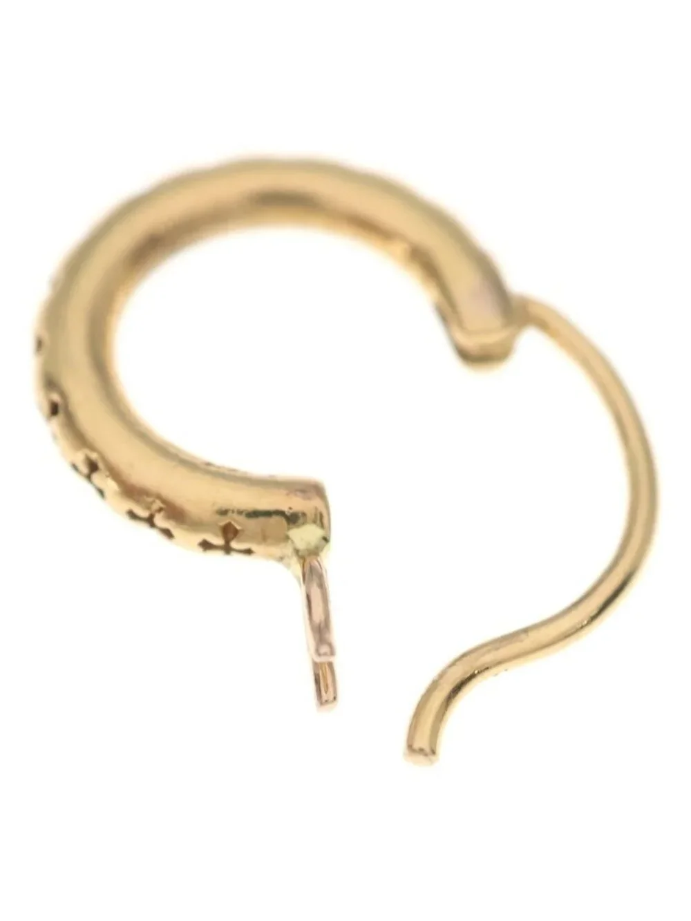 Chrome Hearts 22k Hoop Tfl Small Tfl Earrings Gold